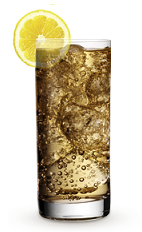 The 9 Spiced Ale drink recipe is made from Cruzan 9 spiced rum, ginger ale and lemon, and served over ice in a highball glass.