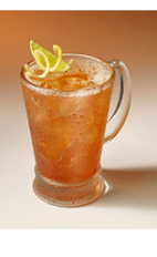 The Bloody Bullfighter is a manly variation of the classic Bloody Mary drink recipe. A red colored drink made from Clamato tomato cocktail, beer, Tabasco sauce, gin, lime and lemon, and served in a beer glass full of ice.