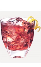 The Blueberry Cran Smash drink recipe is a red colored cocktail made from Burnett's blueberry vodka, lemonade and cranberry juice, and served over ice in a rocks.