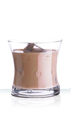 The Caress drink is a smooth brown colored drink made from Cointreau orange liqueur and Bailey's Irish cream, and served over ice in a rocks glass.