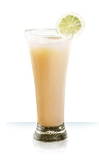 The Caribbean drink is a unique blend of island flavors made from Cointreau orange liqueur, dark rum and banana juice, and served over ice in a highball glass.