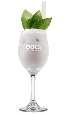 The Carnation is a sweetly scented cocktail made from genever, parfait amour, lemon juice, champagne and basil leaves, and served over ice in a sour glass or wine glass.