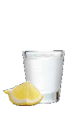 The Citrus Drop shot recipe is made from Three Olives citrus vodka, lemon and sugar, and served in a shot glass.
