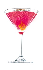 The Cointreaupolitan Star is a red colored cocktail made from Cointreau orange liqueur, cranberry juice and lemon juice, and served in a chilled cocktail glass.