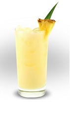The Cuervo Pineapple drink is a yellow colored drink made from Jose Cuervo silver tequila and pineapple juice, and served over ice in a highball glass.