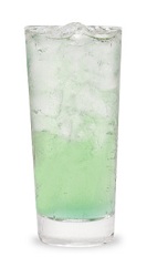 The Gin Appletonic is made from Pucker sour apple schnapps, gin and tonic water, and served over ice in a highball glass.