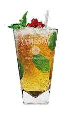 If Ireland ever had a Kentucky Derby, this could be the official cocktail. The Jameson Julep is an orange drink made from Jameson Irish whiskey, simple syrup, Lillet Rouge vermouth, mint and club soda, and served over ice in a highball glass.