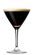 When coffee gets in bed with tequila, only good things can happen. The Mexpresso Martini is a black colored cocktail recipe made from Excellia reposado tequila, Kahlua coffee liqueur, espresso and simple syrup, and served in a chilled cocktail glass.