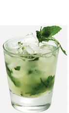 The Minted Gin is a flavorful variation of the classic Mojito cocktail recipe. Made from Burnett's gin, lemon juice, sugar, mint and club soda, and served over ice in a rocks glass.