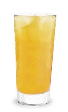 The Pingwing is a orange drink made from DeKuyper Peachtree schnapps, dark rum and pineapple juice, and served over ice in a highball glass.
