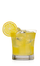 The Q Rum Sour lives up to its name, being a slightly sour yellow colored cocktail recipe made from Don Q Limon rum and sour mix, and served over ice in a rocks glass.