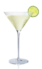 The Queen Bee cocktail is made from Stoli Sticki honey vodka, lime juice, cucumber, tripble sec and bitters, and served in a chilled cocktail glass.