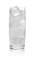 The Salted Karamel Soda is made from Stoli Salted Karamel vodka and soda water, and served over ice in a highball glass.