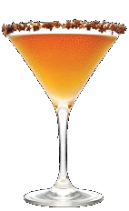 The Triple Espresso Martini recipe is a perky dessert cocktail made from Three Olives Triple Shot Espresso vodka, coconut rum and amaretto, and served in a chocolate-rimmed cocktail glass.