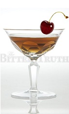 The William Cocktail is a prohibition-era cocktail made from bourbon, sweet vermouth, chilled champagne and bitters, and served with a cherry in a chilled cocktail glass.