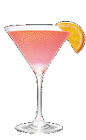 The Orange Cosmo cocktail recipe is made from Three Olives orange vodka, Chambord raspberry liqueur, cranberry juice and lime juice, and served in a chilled cocktail glass.