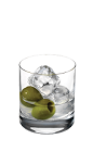 The 57 Martini is a modern variation of the classic martini cocktail. A clear colored drink made from Smirnoff vodka, dry vermouth, bitters and olives, stirred (not shaken), and served in a rocks glass.