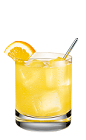 The 57 Screwdriver is and orange colored drink made from Smirnoff vodka, orange juice and an orange slice, and served over ice in a rocks glass.