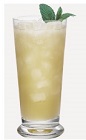 The Banana Balm is a tropical drink recipe made from Burnett's vodka, banana liqueur, lime juice and club soda, and served over ice in a highball glass.