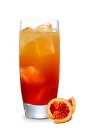 The Bloody Sunrise is variation of the classic Tequila Sunrise drink. An orange drink, made from tequila, blood orange liqueur, orange juice and grenadine, and served over ice in a highball glass.