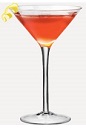The Blue Pom Martini drink recipe is a red colored cocktail made from Burnett's blueberry vodka, pomegranate vodka, cranberry juice and lime juice, and served in a chilled cocktail glass.