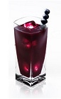 The Blueberry Disaronno is a rich purple drink made from Disaronno, blueberry syrup and club soda, and served over ice in a highball glass.
