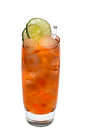 The Citrus Chiller is an orange drink made from Smirnoff citrus vodka, cranberry juice, orange juice and lime, and served over ice in a highball glass.