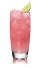 The Cointreau Blush is a pink drink made from Cointreau orange liqueur, pink grapefruit juice, freshly squeezed lime juice and club soda, and served over ice in a highball glass.