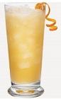 The Cream Cooler drink recipe is an orange colored cocktail made from Burnett's whipped cream vodka, pineapple juice and orange juice, and served over ice in a highball glass.