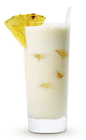 The Cruzan Colada is a cream colored tropical drink recipe made from Cruzan white rum, pineapple juice and coconut cream, and served over ice in a highball glass.