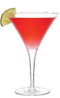 The Dude-O-Politan is an English version of the classic Cosmopolitan cocktail recipe. A red colored drink made from Three Olives Dude citrus vodka, triple sec, cranberry juice and lime juice, and served in a chilled cocktail glass.