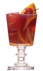 The FWI Revolver cocktail recipe is made from Clement VSOP rum, St. Elizabeth allspice dram, sugar syrup, lime juice and bitters, and served over ice in a rocks glass.