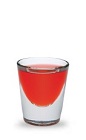 The Fireball is a red shot made from Hot Damn cinnamon schnapps and Tabasco sauce, and served in a chilled shot glass.