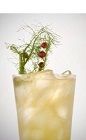 The G'inside out is a fragrant and relaxing drink recipe made with award winning G'Vine Floraison gin, pastis, peach brandy, simple syrup, orange juice, lime juice and club soda, and served over ice in a highball glass.
