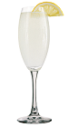 The Gin Fizz Rose is a classy clear cocktail made from Rose's lemon cordial and gin, and served in a chilled champagne flute.