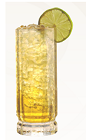 The Ginger Mist is made from Irish Mist whiskey liqueur, ginger ale and lime, and served over ice in a highball glass.
