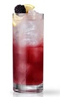 The Hedgerow Sling is a variation of the classic Singapore Sling cocktail. A red drink made from Martin Miller's gin, St-Germain elderflower liqueur, blackberry brandy, pink grapefruit juice, lemon juice and club soda, and served over ice in a highball glass.