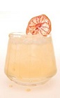 The Honey Ginger cocktail recipe is made from Leblon cachaca, honey, lime juice and ginger ale, and served over ice in a rocks glass.