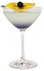 The Italian Aviation is a variation of the classic Aviation cocktail recipe. Made from Luxardo gin, maraschino liqueur, violet liqueur and lemon juice, and served in a chilled cocktail glass garnished with a lemon peel and maraschino cherry.