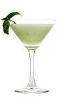 The Kiwi Basil Sour cocktail recipe is made from 42 Below Kiwi vodka, lemon juice, simple syrup, egg white and basil, and served shaken in a chilled cocktail glass.
