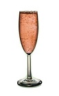 The La Rosette is a pink colored cocktail made from St-Germain elderflower liqueur and Brut Rose Champagne, and served in a chilled champagne flute.