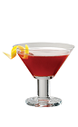 The Lemon Drop PAMA is a welcome change to the traditional Lemon Drop drink recipe. A red colored cocktail made from PAMA pomegranate liqueur, Cointreau orange liqueur and sour mix, and served in a chilled cocktail glass.