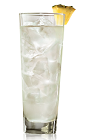 The Classic Pina Colada is made from Bacardi rum and pina colada mix, and served over ice in a highball glass.