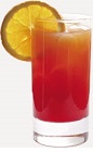 The Mango Tango Lemonade is an orange colored drink recipe made from Burnett's mango vodka, lemonade and cranberry juice, and served over ice in a highball glass.