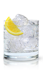 The New Amsterdam Citron and Soda is a clear colored drink made from New Amsterdam citron vodka, club soda and lemon, and served over ice in a rocks glass.