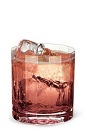 The Pink Flamingo is a pink drink made from vodka, cranberry juice and sour mix, and served over ice in a rocks glass.