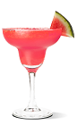 The Salty Melon Margarita cocktail recipe is made from UV Salty Watermelon vodka, triple sec and lime juice, and served blended in a chilled margarita glass.