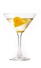 The South Pacific Martini recipe is made from 42 Below vodka, Benedictine, lemon and orange, and served in a chilled cocktail glass.