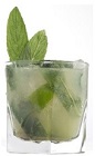 The Spiced Apple Mojito is a blast of late summer flavors in a small glass. Made from Luxardo Spiced Apple sambuca, mint and simple syrup, and served over crushed ice in a rocks glass garnished with mint.