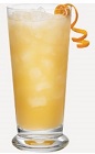 The Tangerine Dream is an orange colored drink recipe made from Burnett's orange cream vodka, triple sec, orange juice and lemon-lime soda, and served over ice in a highball glass.